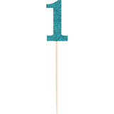 Large Glitter Blue Number 1 Picks, 2-pk Front_Flat