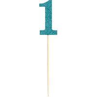 Piquets no 1 étincelants bleus, grand, paq. 2 Front_Flat