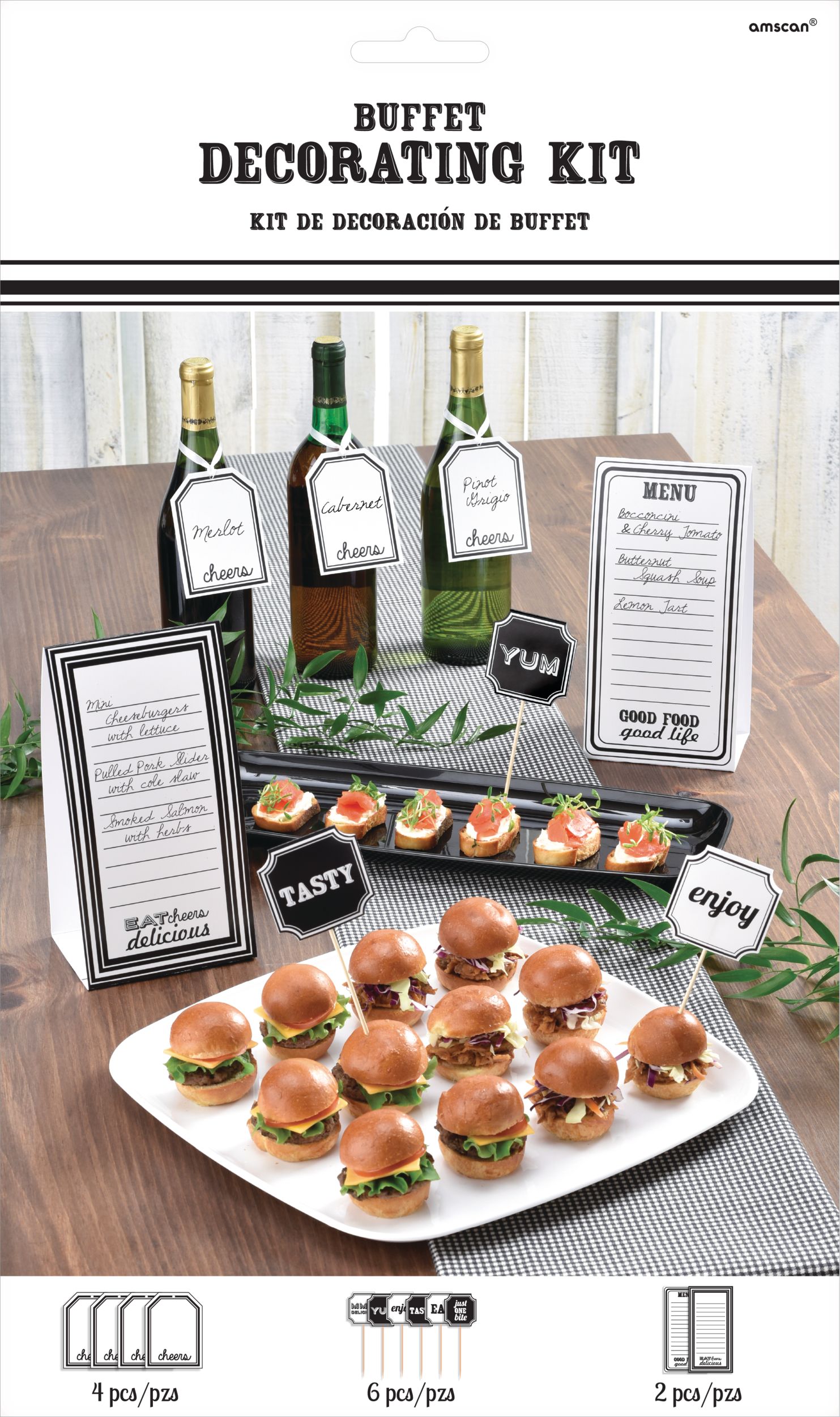 Eat & Enjoy Buffet Table Decorating Kit, 12-pc Front_Flat