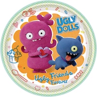 UglyDolls Birthday Party Dessert Paper Plates, 8-pc Overhead_Flat