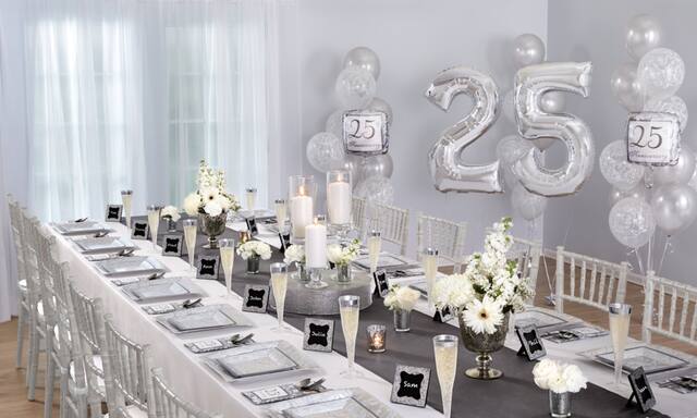 Wedding Dinner Plates, Silver, 8pk Party City