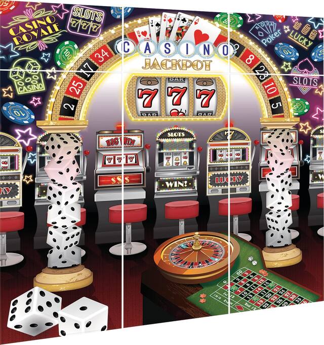 Décor mural Rouler de dés du casino Front_Angled_Right