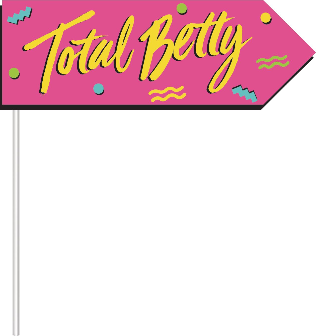 Awesome 80s Plastic Scene Setter Background Decoration with Photo Booth Props, White/Multi-Coloured, 65-in, 14-pk, for Halloween/Retro/Vintage Party Front_Flat