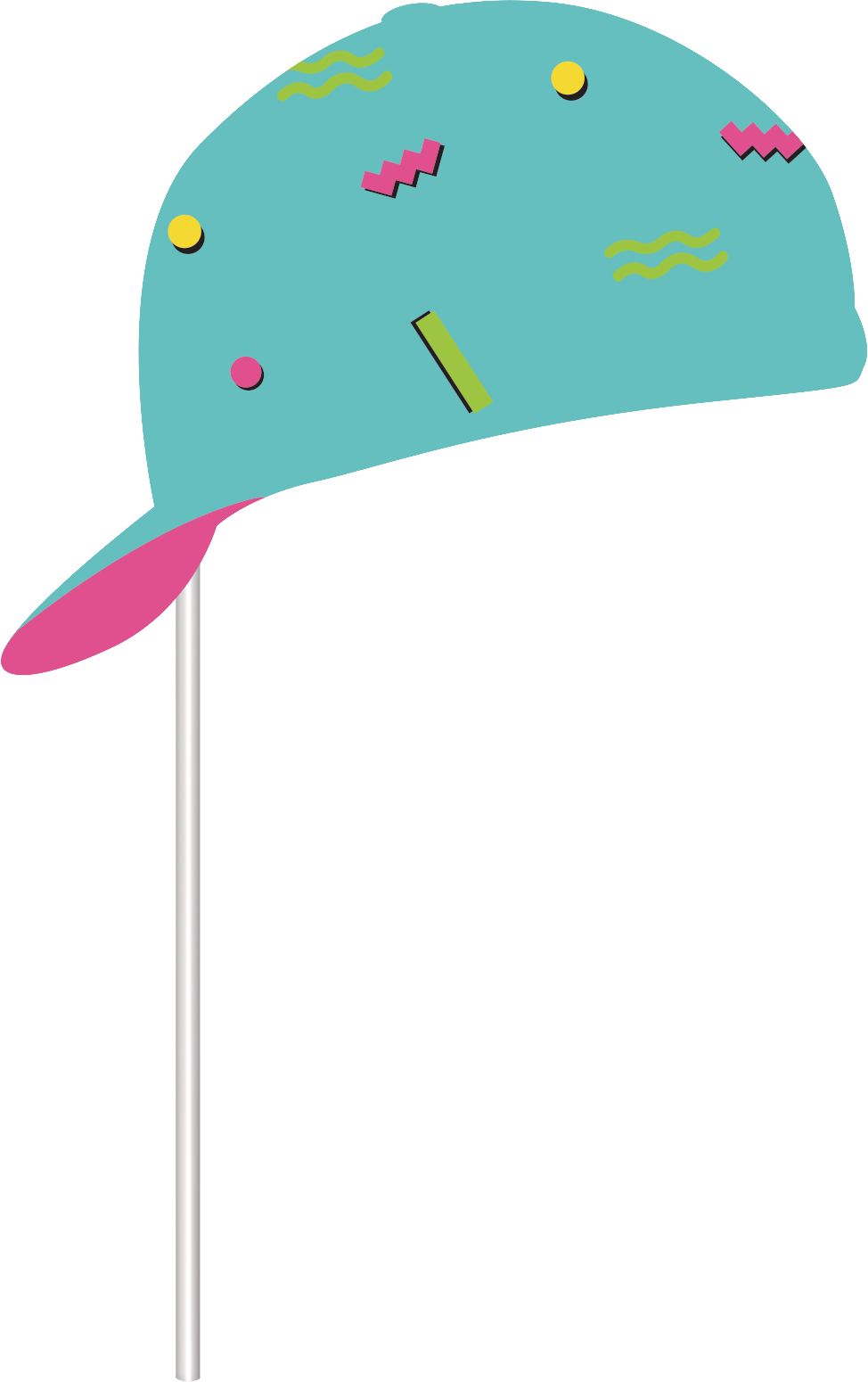 Awesome 80s Plastic Scene Setter Background Decoration with Photo Booth Props, White/Multi-Coloured, 65-in, 14-pk, for Halloween/Retro/Vintage Party Front_Flat