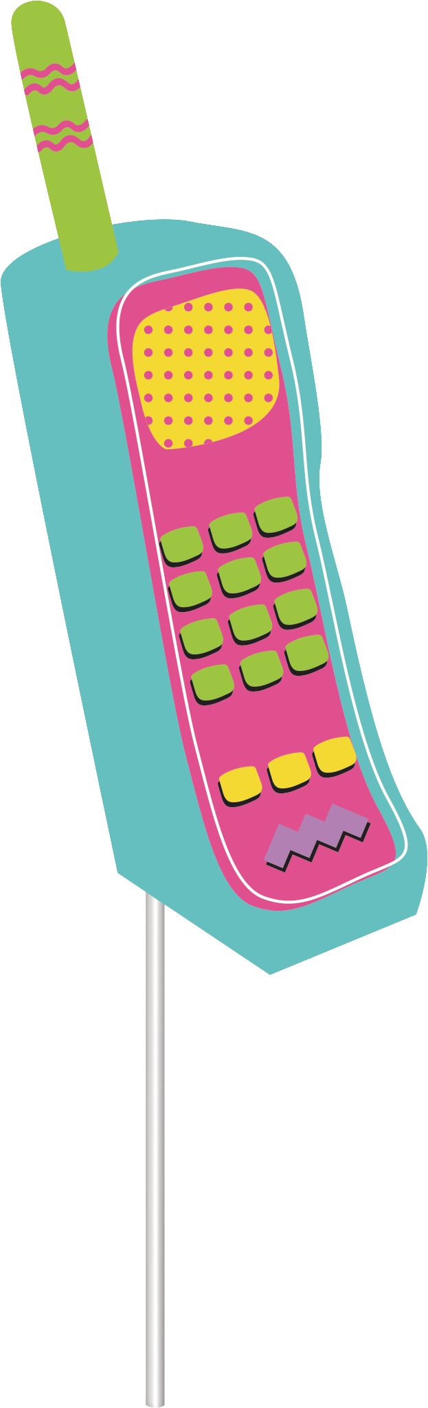 Awesome 80s Plastic Scene Setter Background Decoration with Photo Booth Props, White/Multi-Coloured, 65-in, 14-pk, for Halloween/Retro/Vintage Party Front_Flat