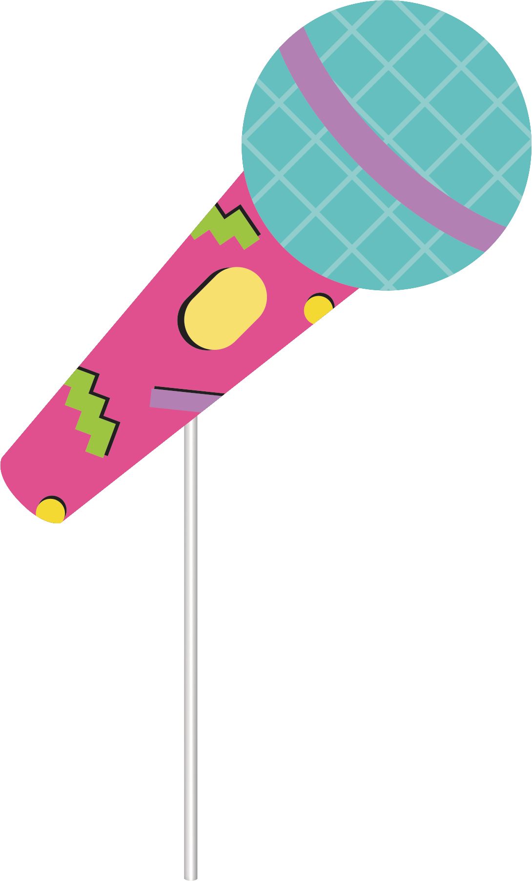 Awesome 80s Plastic Scene Setter Background Decoration with Photo Booth Props, White/Multi-Coloured, 65-in, 14-pk, for Halloween/Retro/Vintage Party Front_Flat