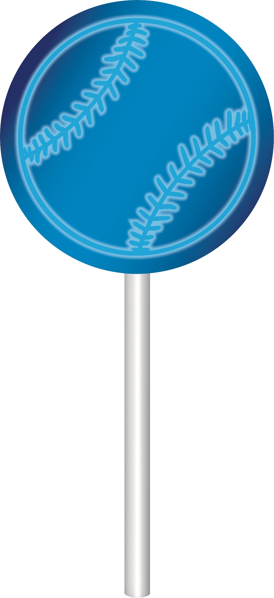 "Birthday Baller" Baseball/Football/Basketball/Soccer Cake Treat Toppers, Multi-Coloured, 12-pk, for Sports Party Front_Flat