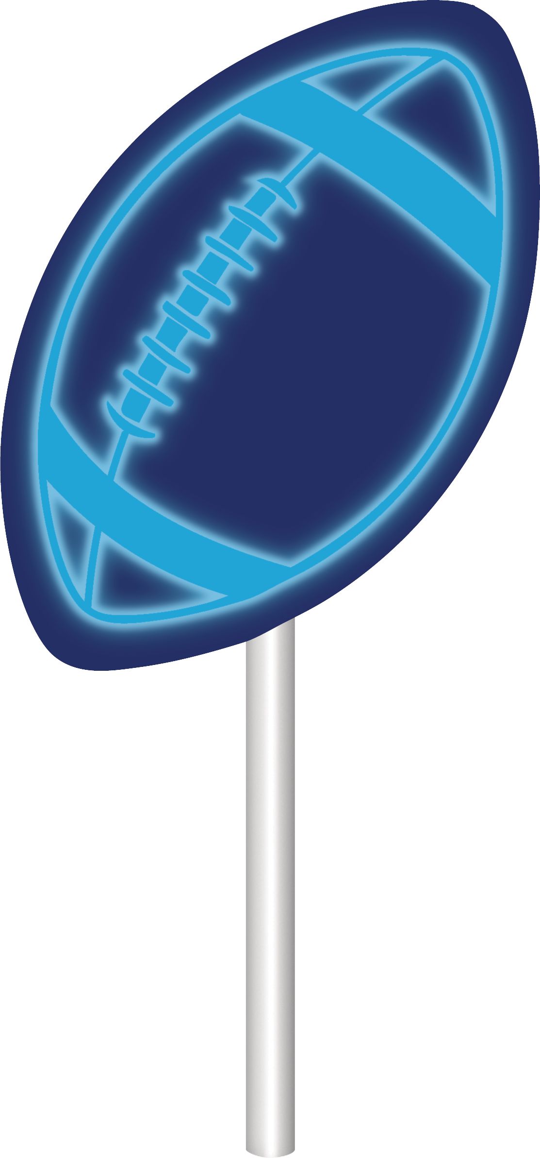 "Birthday Baller" Baseball/Football/Basketball/Soccer Cake Treat Toppers, Multi-Coloured, 12-pk, for Sports Party Front_Flat