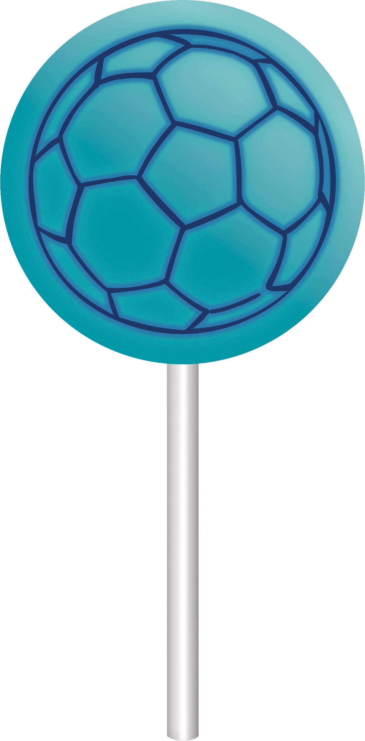 "Birthday Baller" Baseball/Football/Basketball/Soccer Cake Treat Toppers, Multi-Coloured, 12-pk, for Sports Party Front_Flat