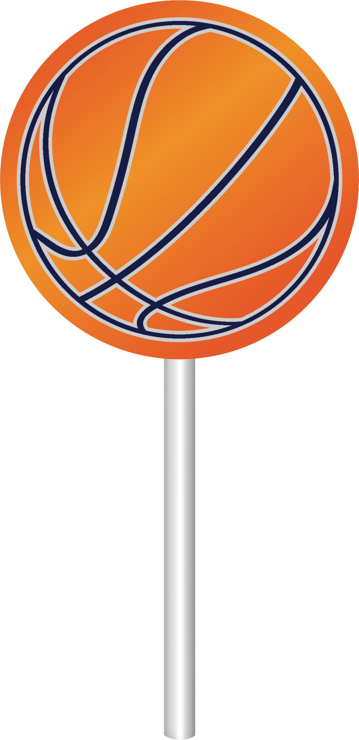 "Birthday Baller" Baseball/Football/Basketball/Soccer Cake Treat Toppers, Multi-Coloured, 12-pk, for Sports Party Front_Flat