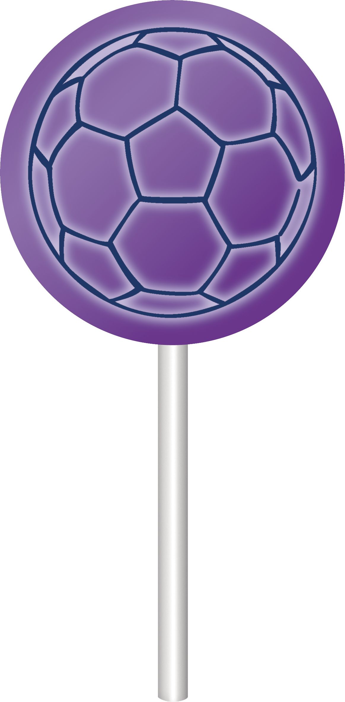 "Birthday Baller" Baseball/Football/Basketball/Soccer Cake Treat Toppers, Multi-Coloured, 12-pk, for Sports Party Front_Flat