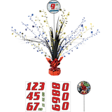 Disney Marvel Avengers DIY Customizable Metallic Tinsel Spray Burst Centerpiece Table Decoration, Red/Blue, 18-in, for Birthday Party Composite_or_Mixed