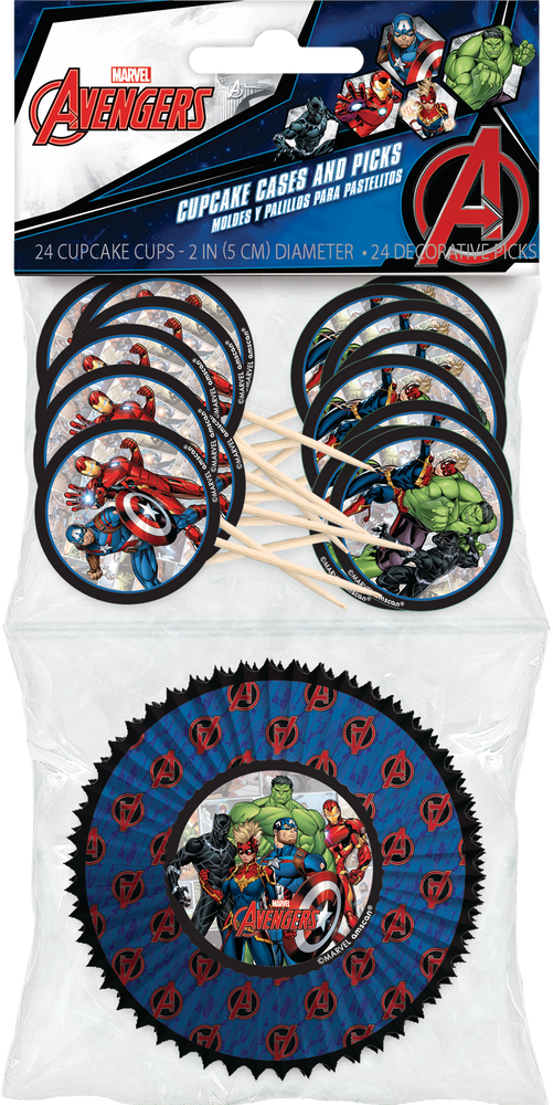 Marvel Powers Unite Birthday Party Cupcake Decorating Kit, 48pc
