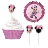 Décorations à petits gâteaux pour fête d'anniversaire Disney Minnie Mouse Forever, paq. 48 Composite_or_Mixed