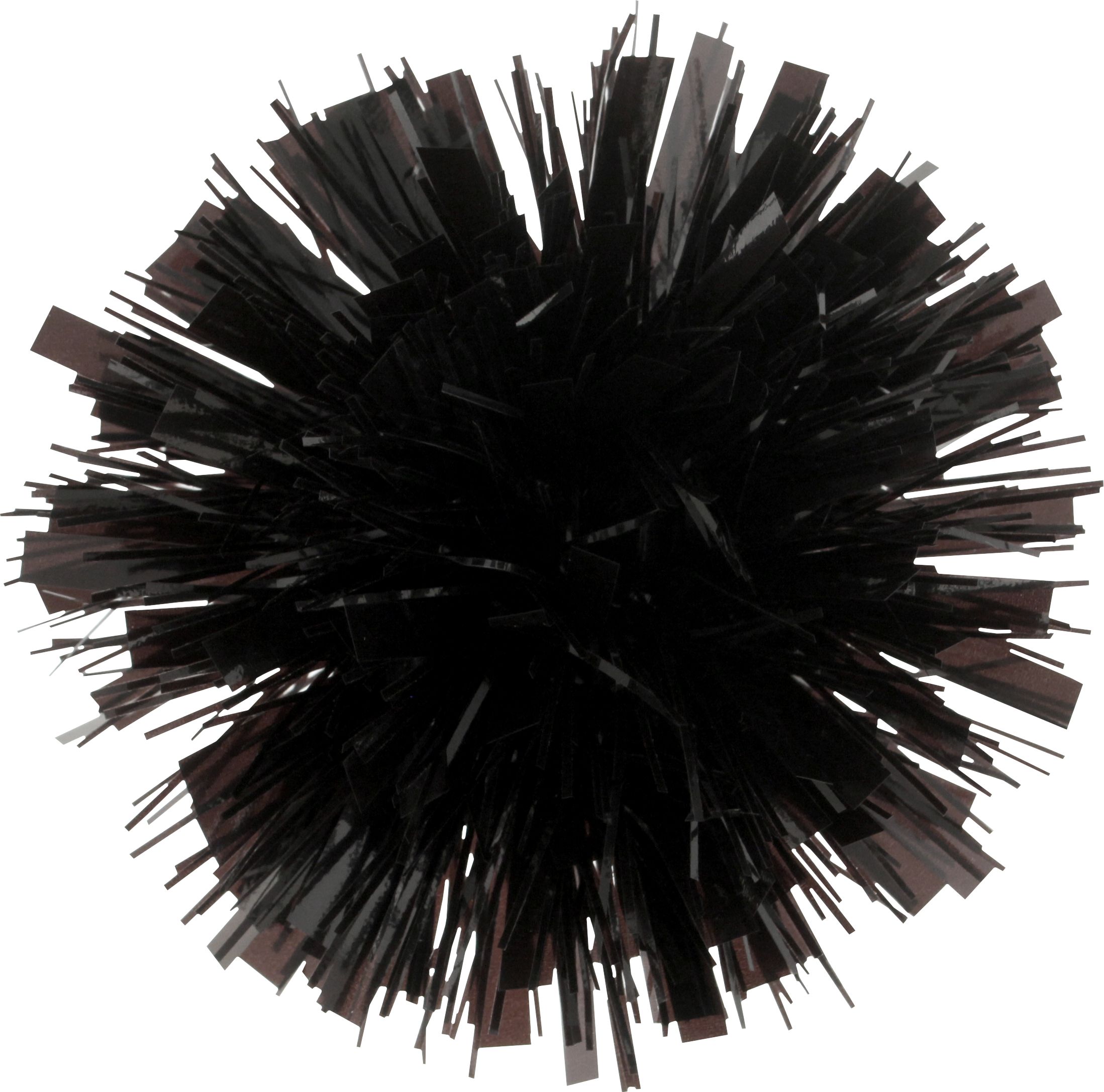 5IN BLK TINSEL BOW