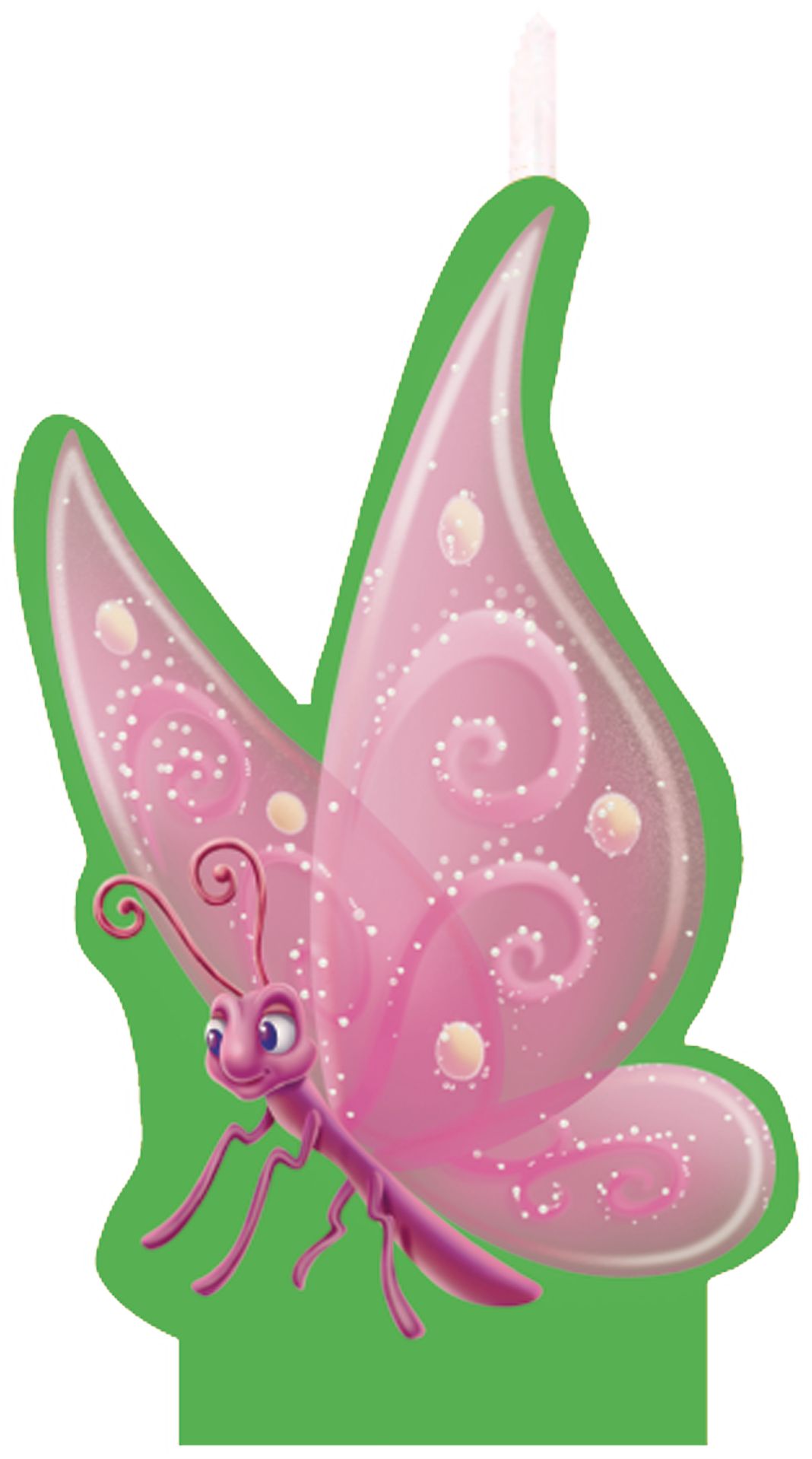 Bougies d'anniversaire Disney Fée Clochette, paq. 4 Front_Flat