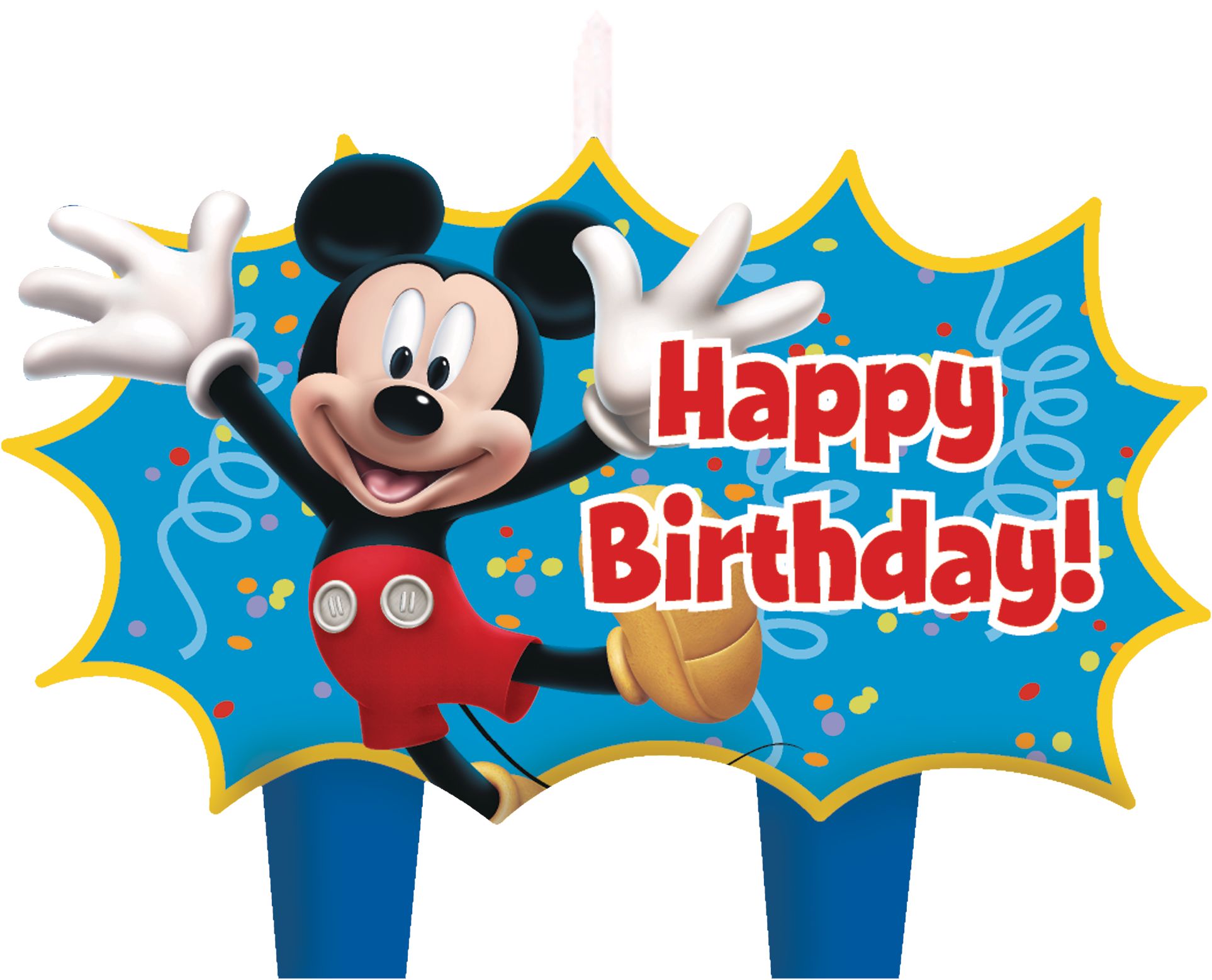Disney Mickey Mouse Birthday Candles, 4-pc Front_Flat