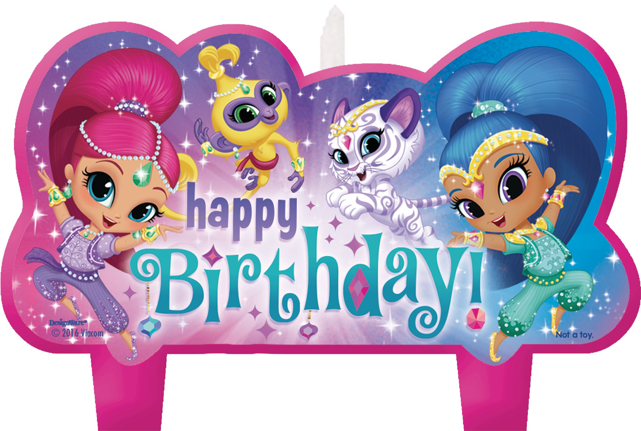 Shimmer and Shine Birthday Candles, 4-pc Front_Flat