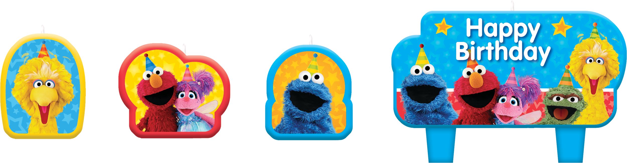 Sesame Street Birthday Candles, 4-pc Front_Flat