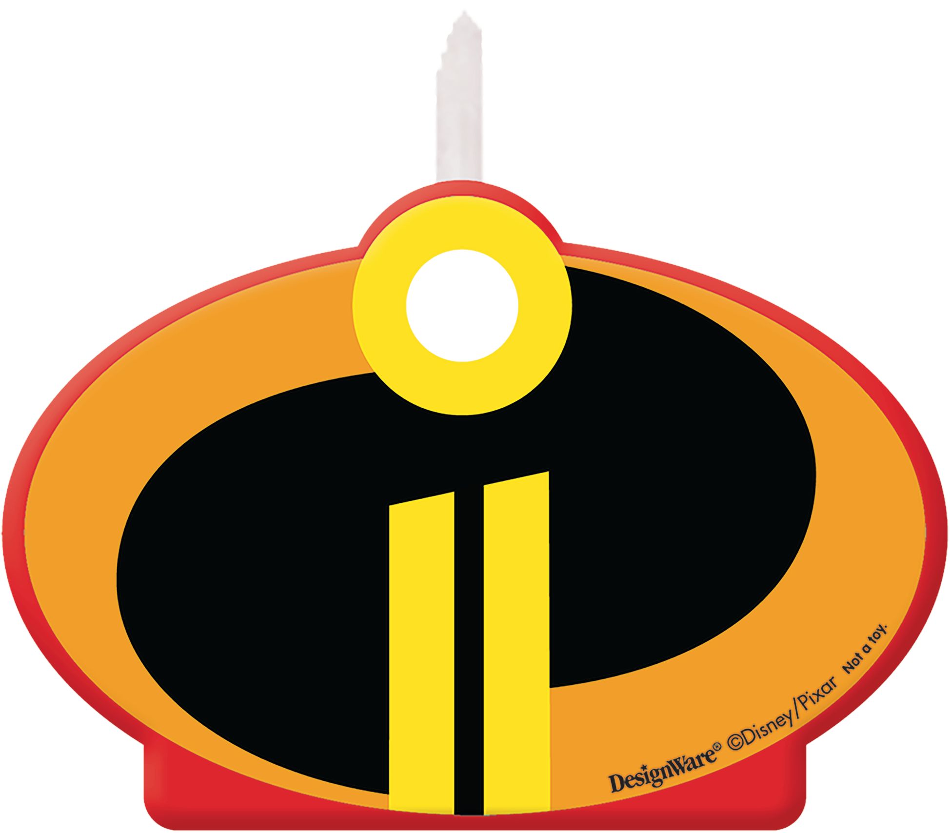 Disney Incredibles 2 Birthday Candle Front_Flat