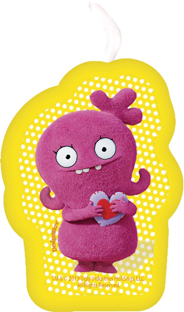 Ugly Dolls "Happy Birthday" Wax Candle Set, Multi-Coloured, 4.5-in, 4-pk, for Birthday Party Front_Flat