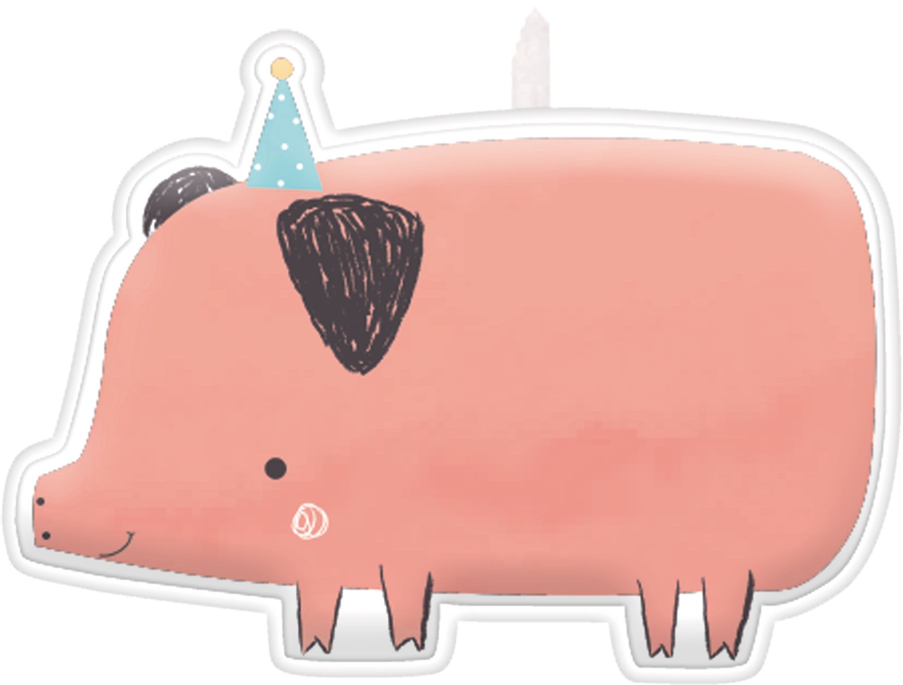 Friendly Farm Animal Shaped Birthday Candles, 4-pc Front_Flat