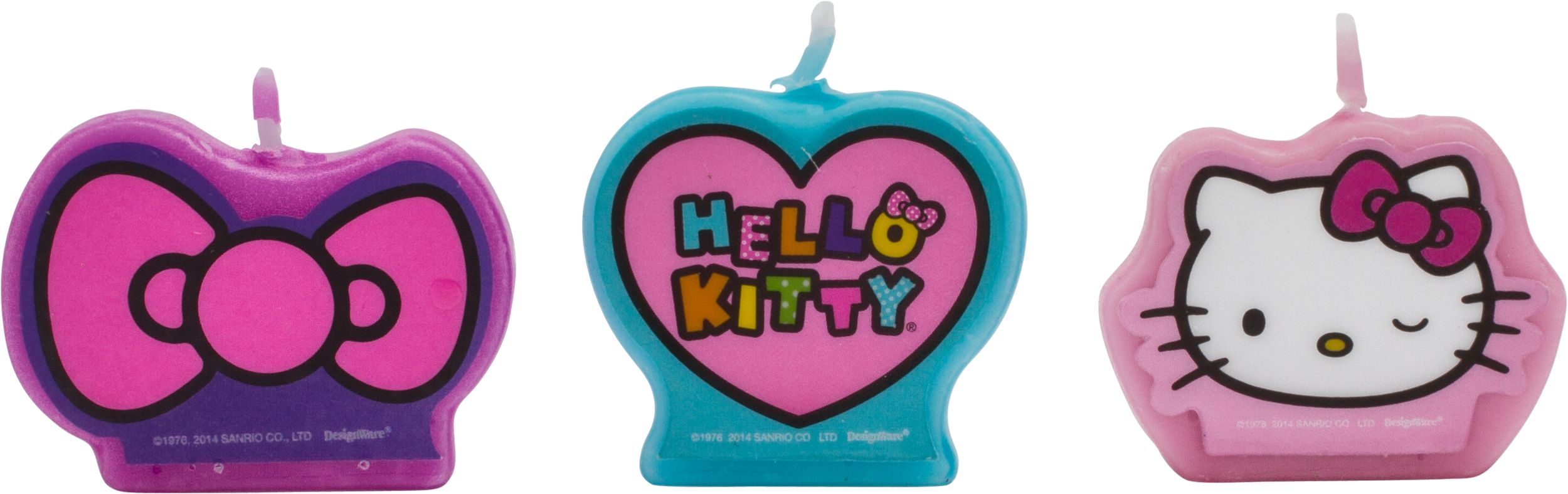 Hello Kitty Rainbow Birthday Candles, 4-pc Front_Flat