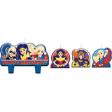 Bougies d'anniversaire d'enfants DC Super Hero Girls, paq. 4 Front_Flat