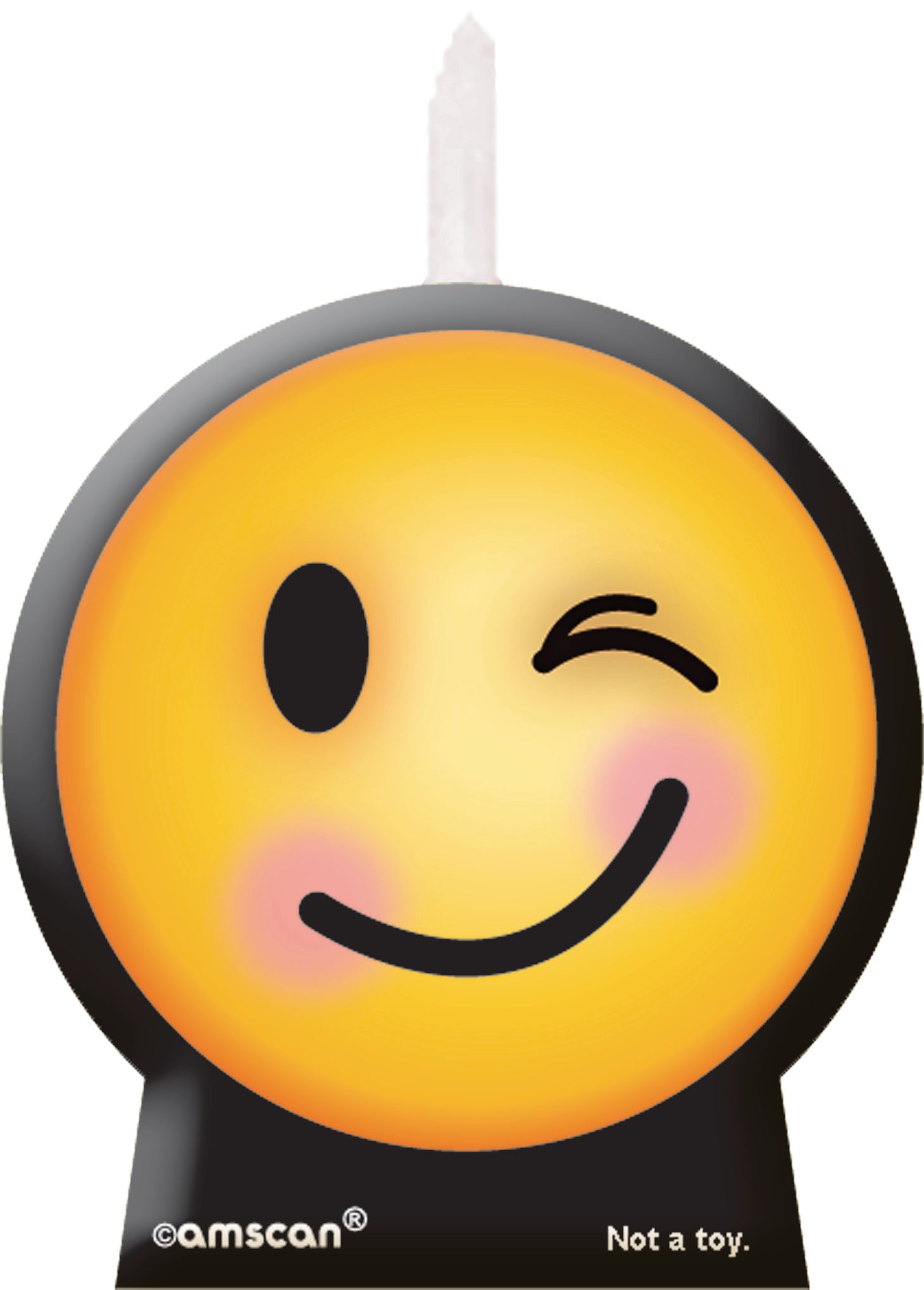 Bougies d'anniversaire Smiley, paq. 4 Front_Flat