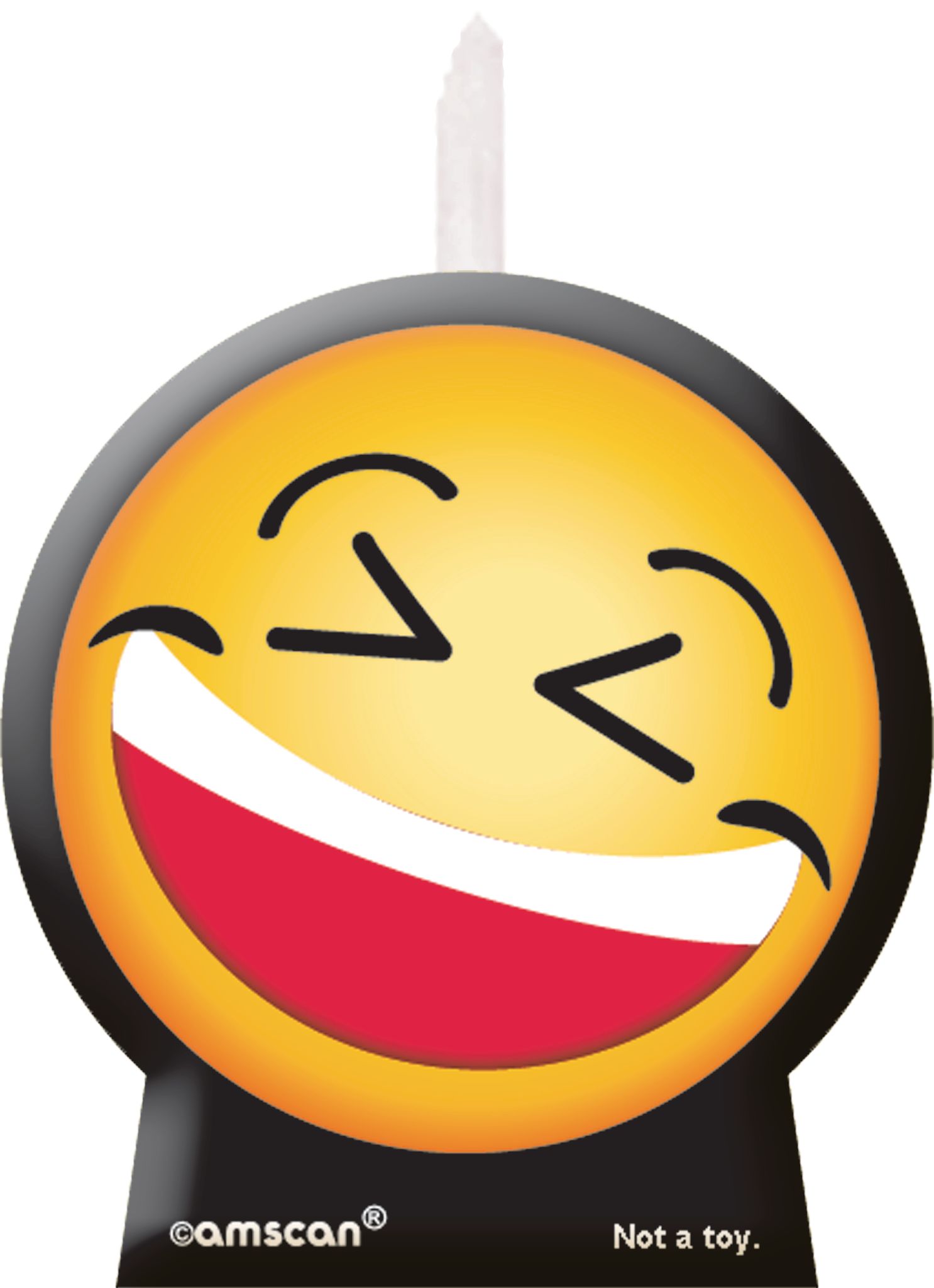 Bougies d'anniversaire Smiley, paq. 4 Front_Flat
