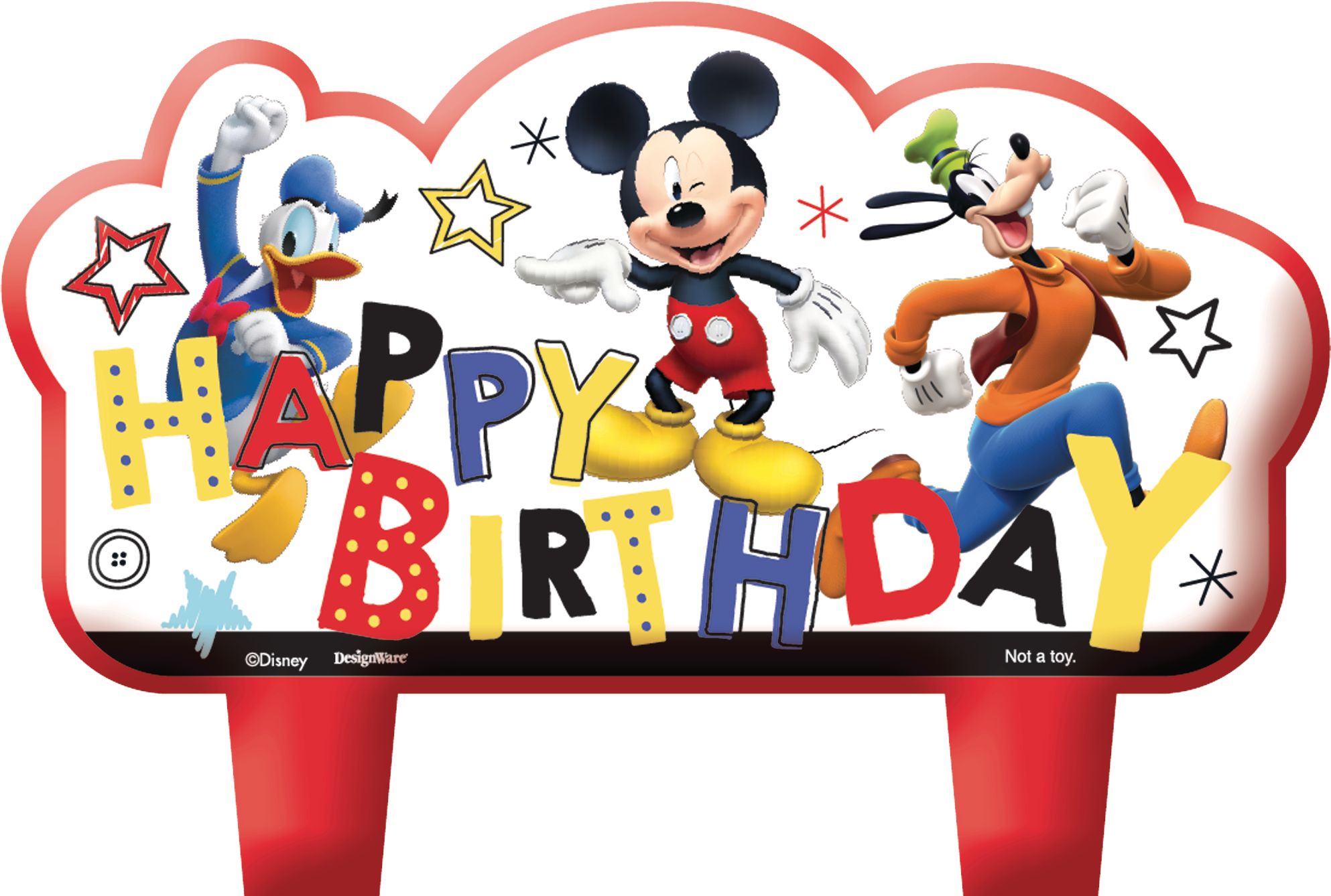 Disney Mickey Mouse and Friends Birthday Candles, 4-pc Front_Flat