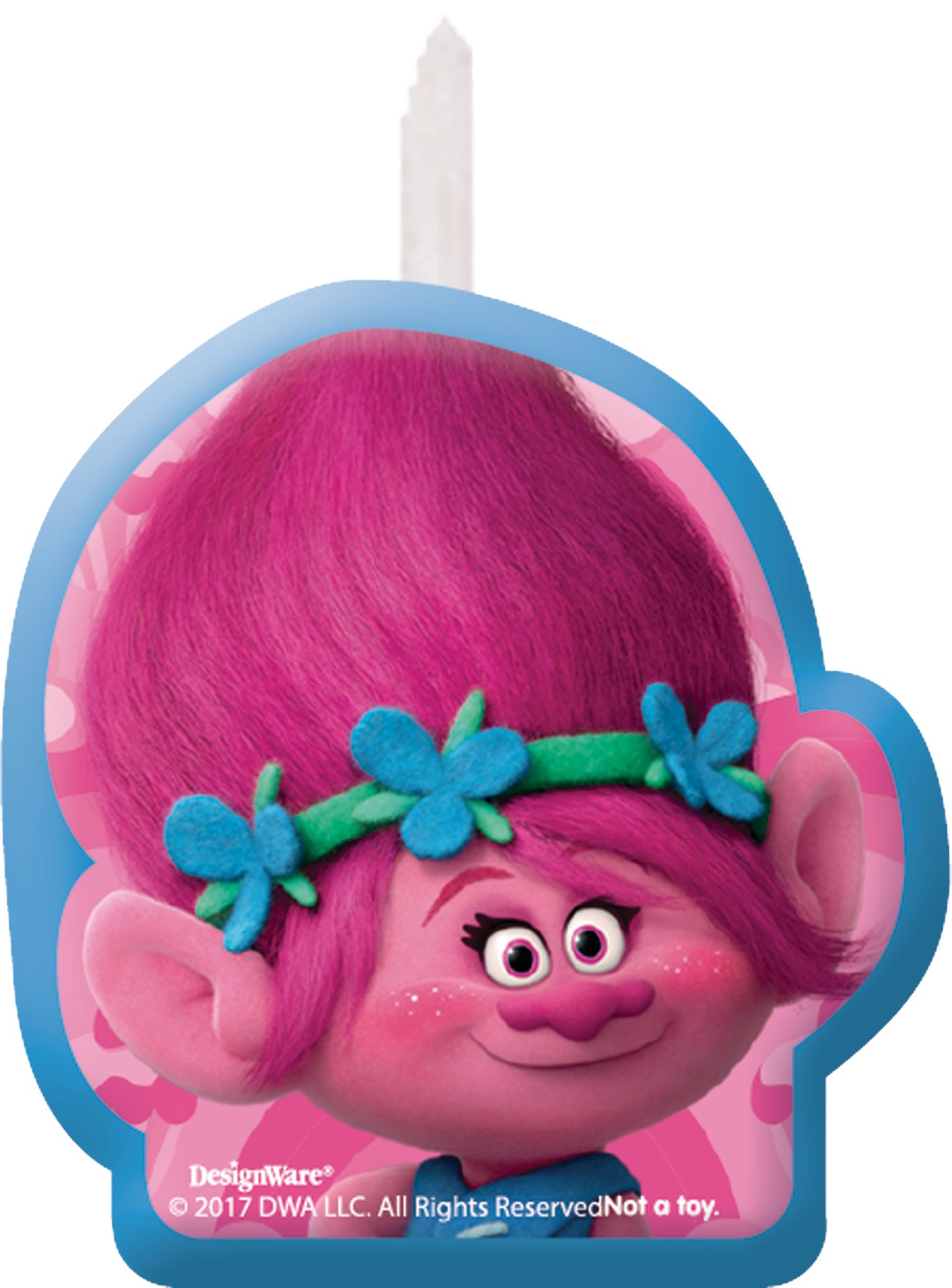 Bougies d'anniversaire Trolls, paq. 4 Front_Flat