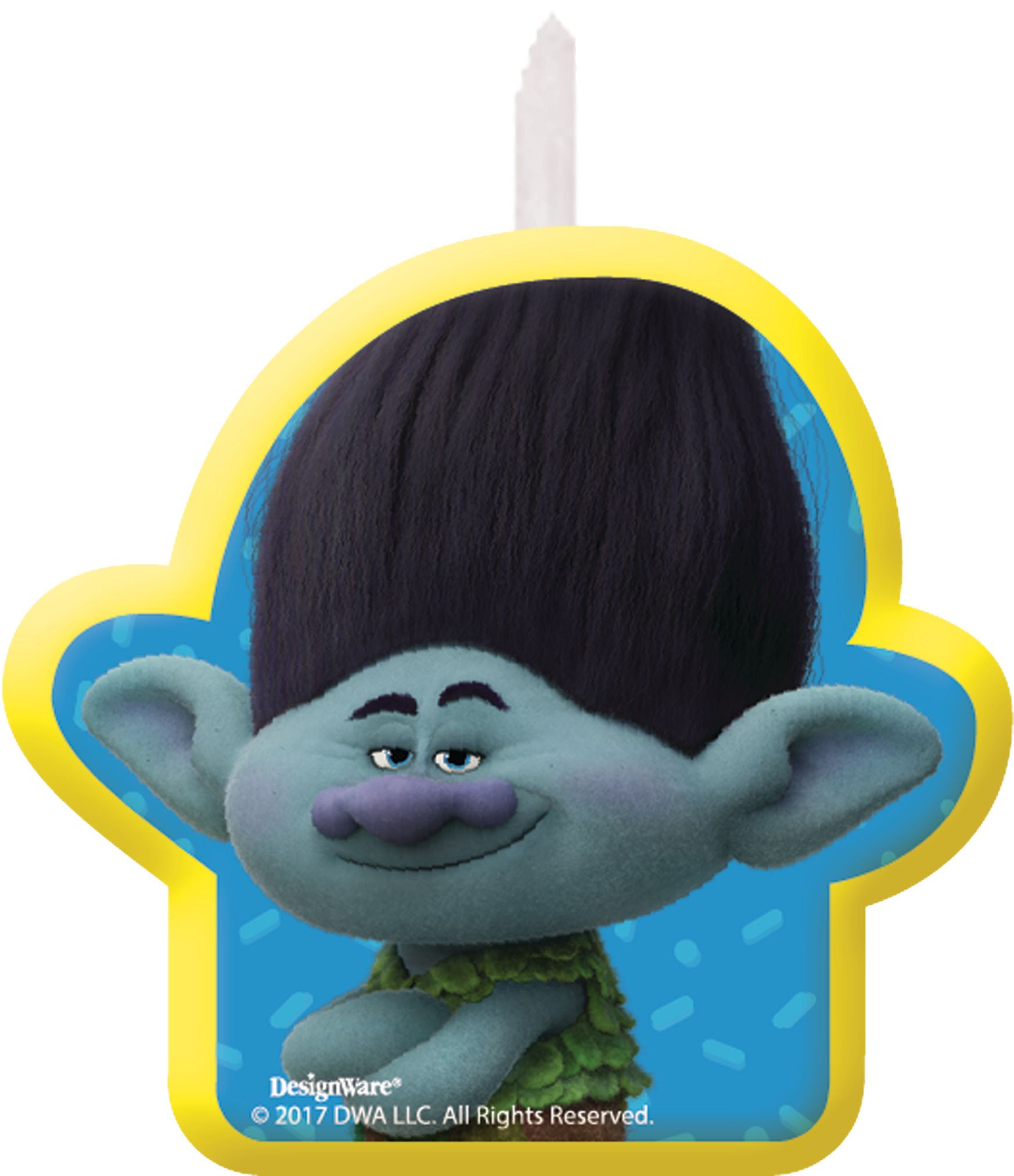 Bougies d'anniversaire Trolls, paq. 4 Front_Flat