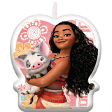 Disney Moana & Pua Wax Candle, Orange, 3.5-in, for Birthday Party Front_Flat