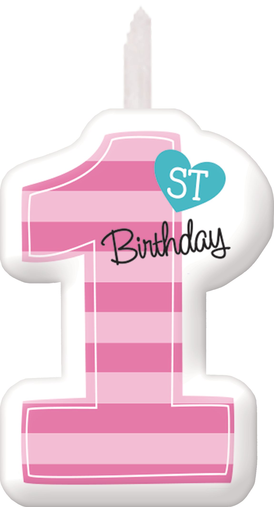 Disney Minnie Mouse 1st Birthday Candles, 4-pc Front_Flat