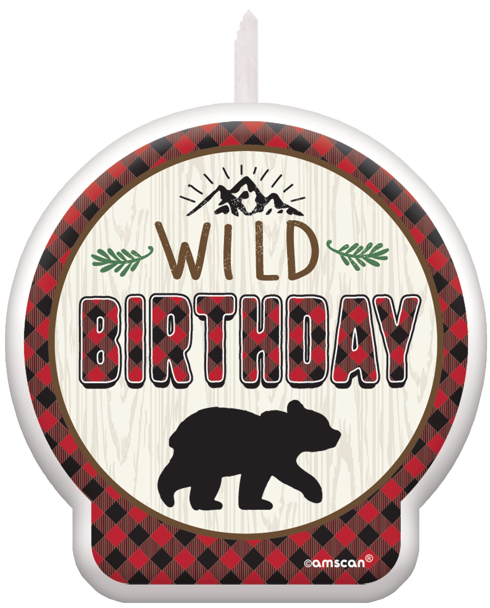 Little Lumberjack Birthday Candle Front_Flat