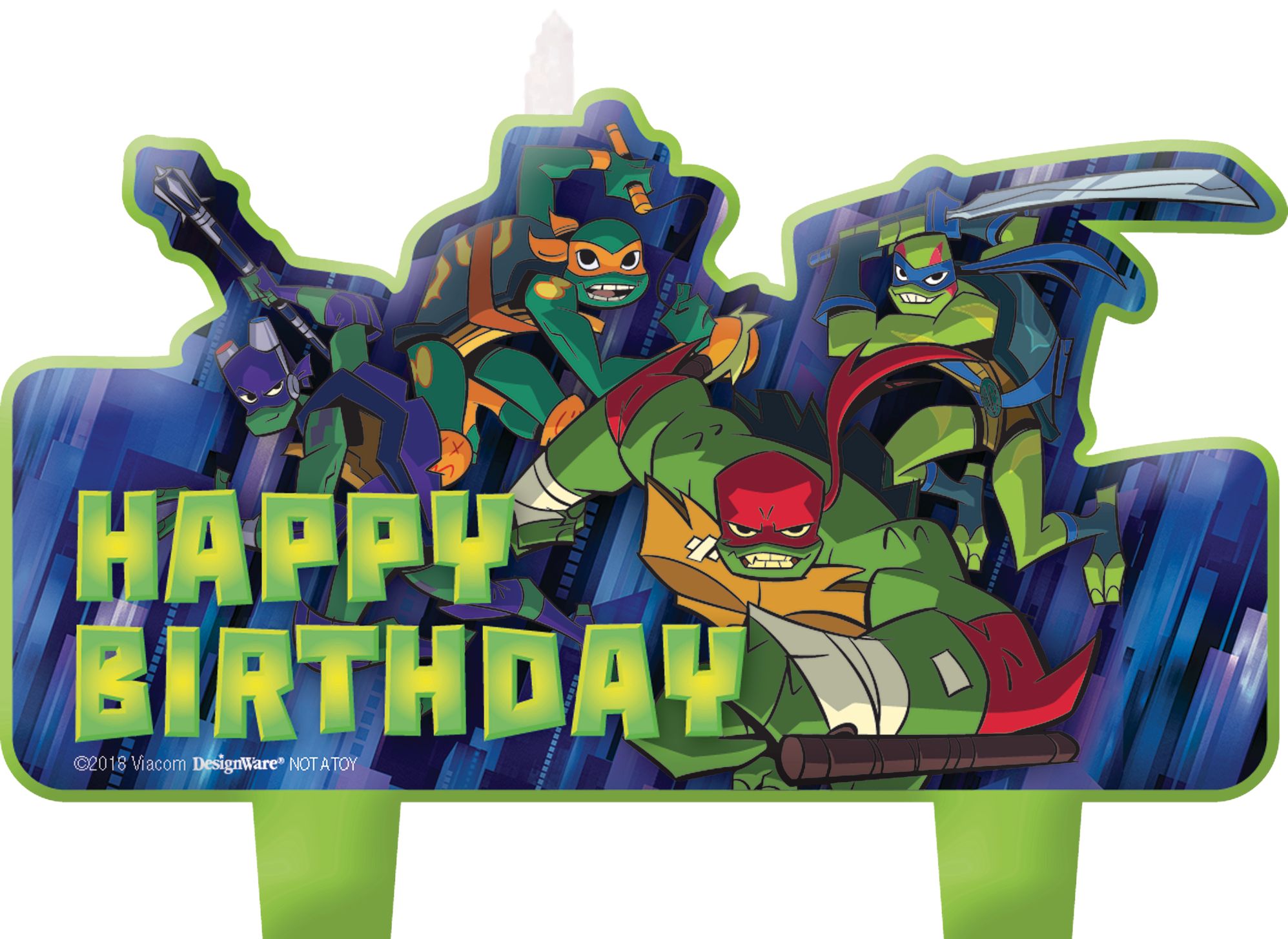 Rise of the Teenage Mutant Ninja Turtles Birthday Candles, 4-pk Front_Flat