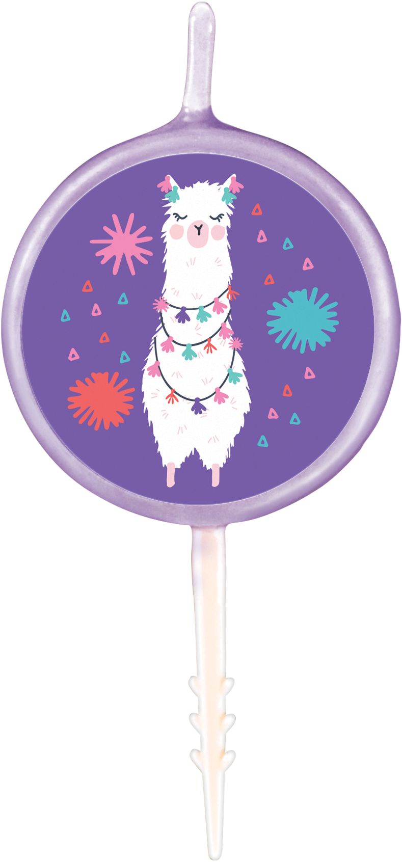 Llama Fun Birthday Candles, 4-pk Front_Flat