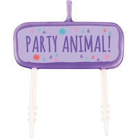 Llama Fun Birthday Candles, 4-pk Front_Flat