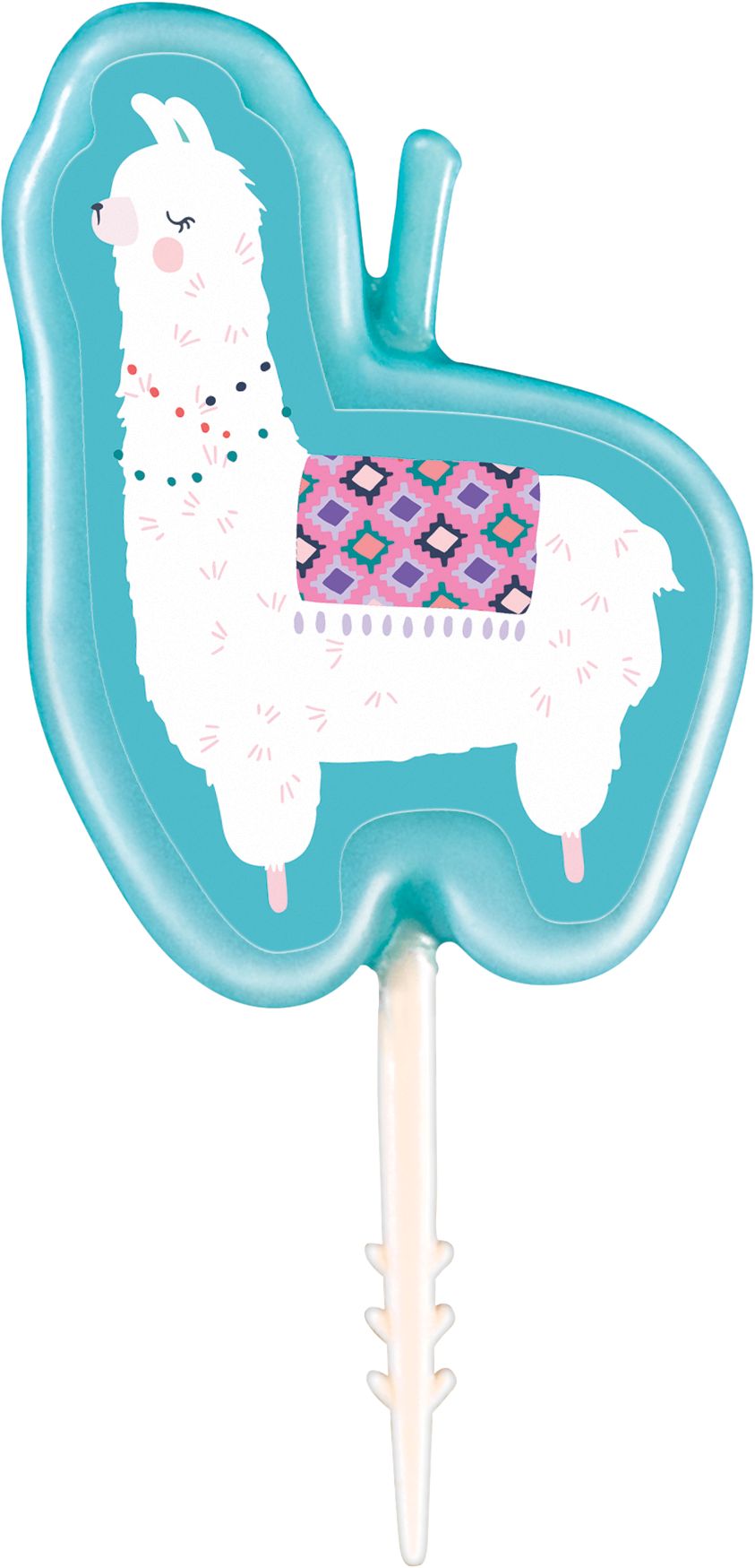 Llama Fun Birthday Candles, 4-pk Front_Flat
