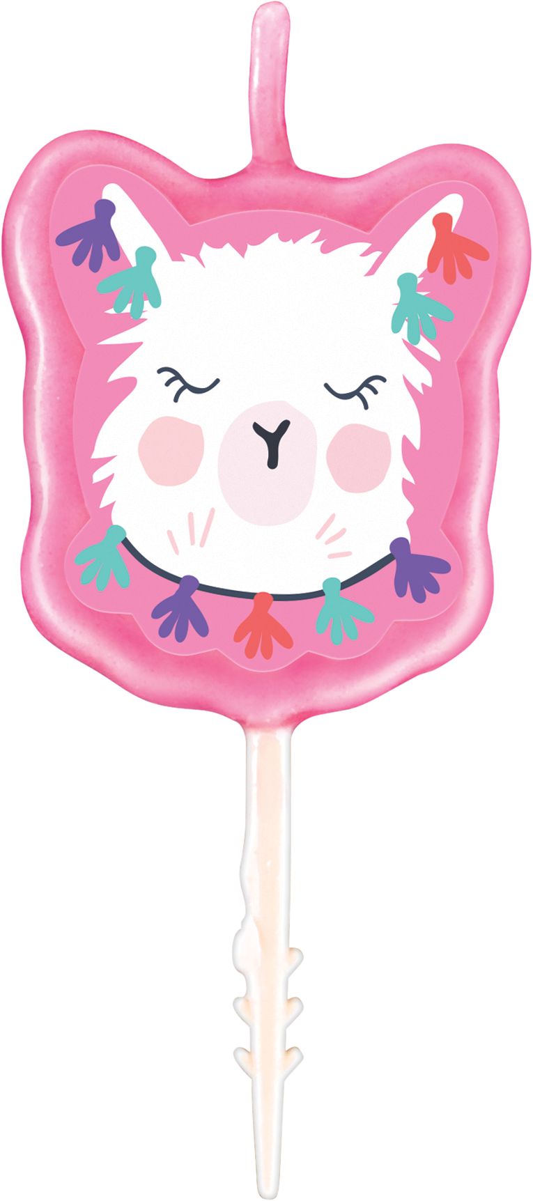 Llama Fun Birthday Candles, 4-pk Front_Flat