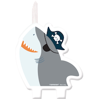 Pirate Shark Birthday Candle Front_Flat