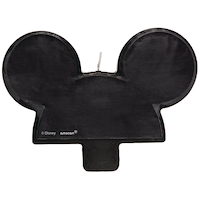 Disney Mickey Mouse Ears Wax Candle, Black, 4.5-in, for Birthday Party Front_Flat