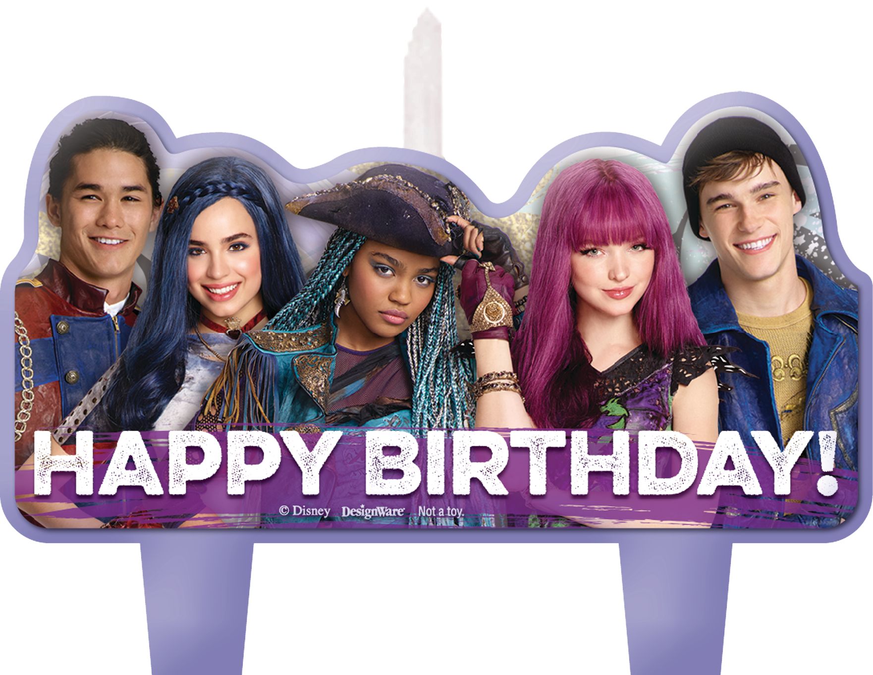 Descendants 2 Birthday Candles, 4-pk Front_Flat