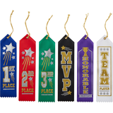 Rubans de mérite 1st Place, récompense des équipes, multicolores, taille unique, paq. 6, accessoires portable pour le sport Front_Flat