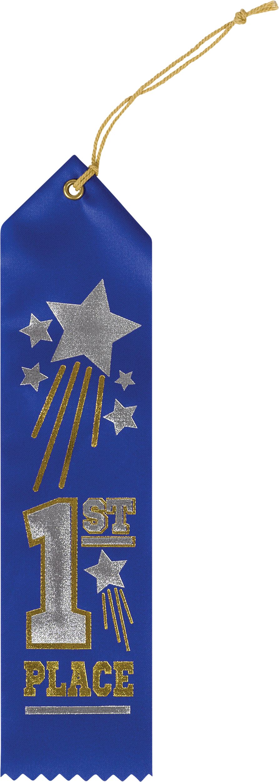 "1st Place" Team Recognition Award Ribbons, Multi-Coloured, One Size, 6-pk, Wearable Accessories for Sports Front_Flat