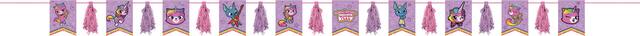 Rainbow Butterfly Unicorn Kitty Tassel Garland Front_Flat