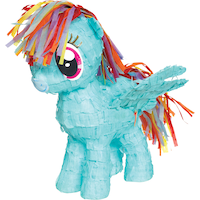 My Little Pony Rainbow Dash Mini Pinata Decoration for Birthday Parties Front_Angled_Left