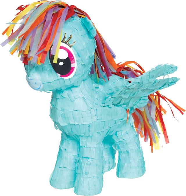 My Little Pony Rainbow Dash Mini Pinata Decoration for Birthday Parties Front_Angled_Left