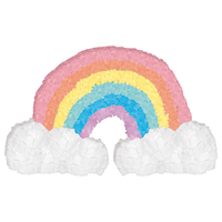 Mini-pinata pour fête d'anniversaire, arc-en-ciel magique Front_Flat